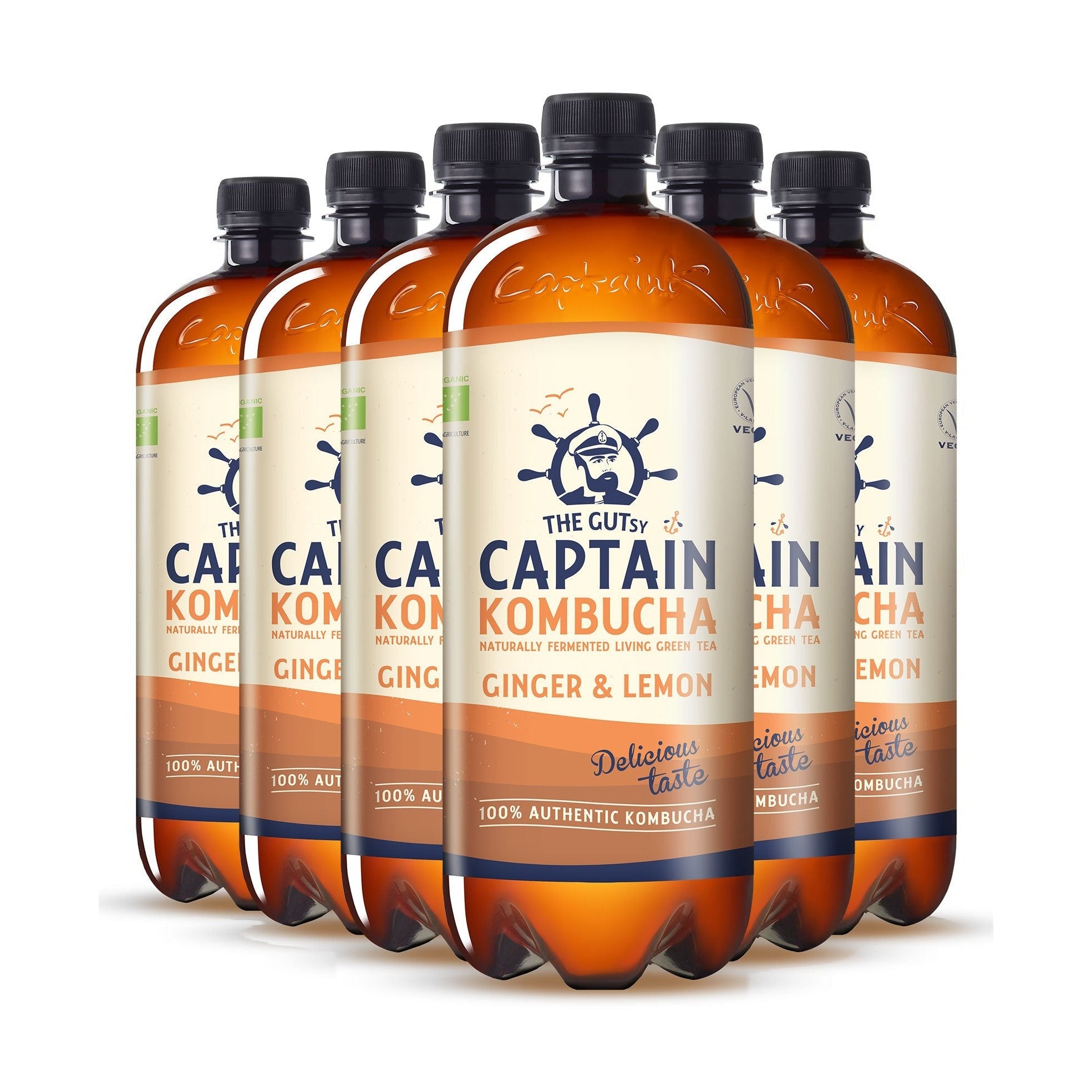 GUTsy Captain Kombucha - Gingembre et Citron 6 x 1L