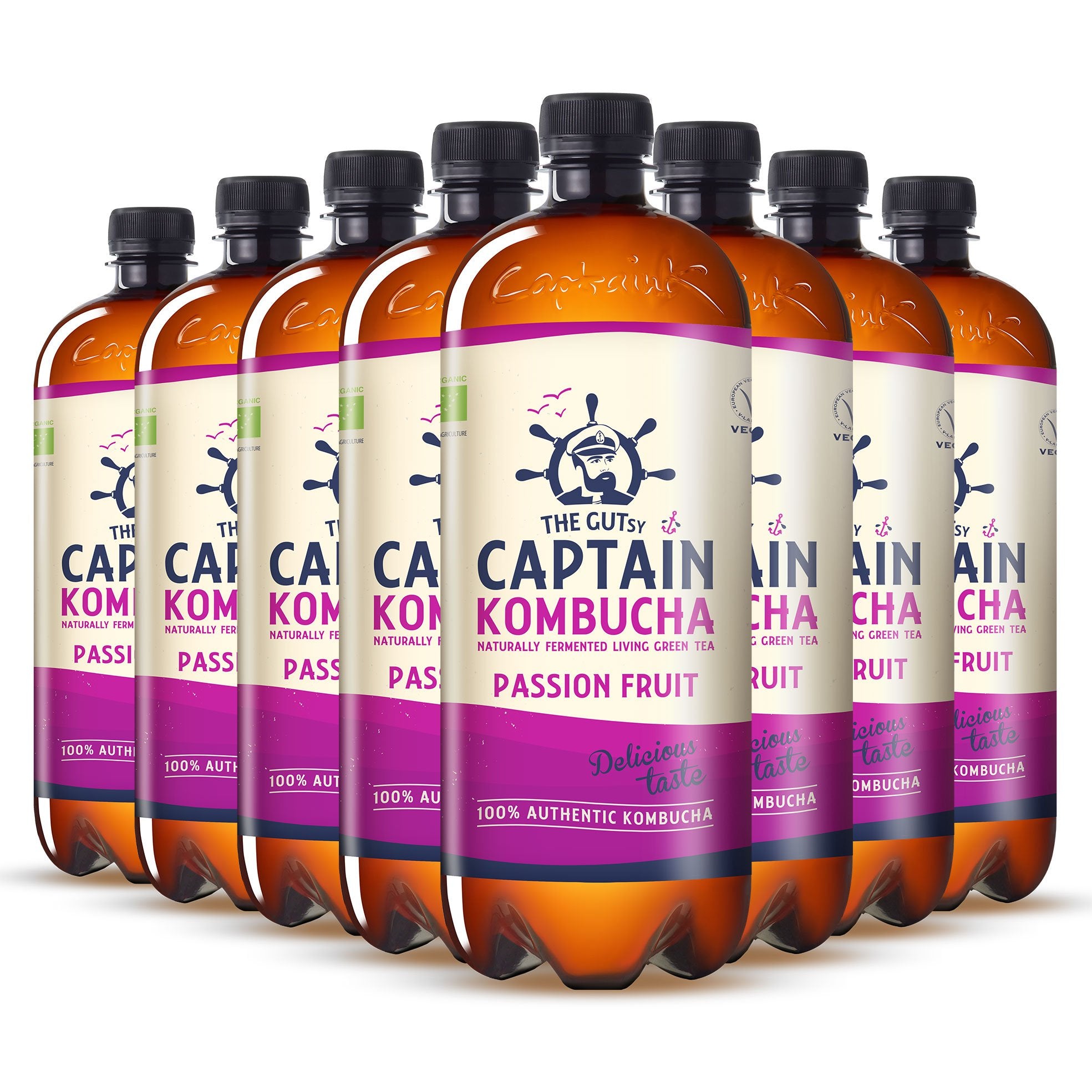 GUTsy Captain Kombucha - Passionsfrucht 8 x 1L