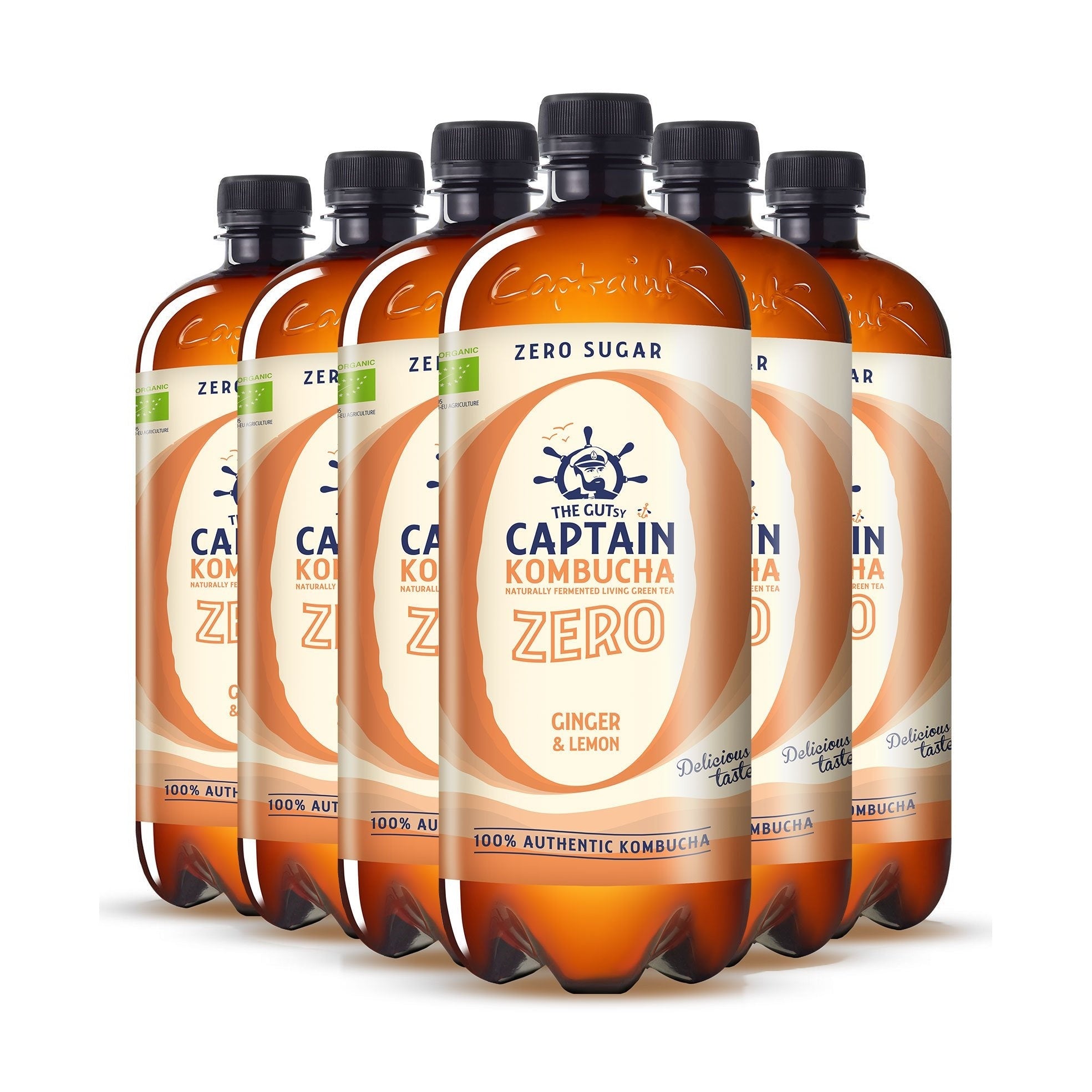 GUTsy Captain Kombucha Zero - Gember en Citroen 6 x 1L
