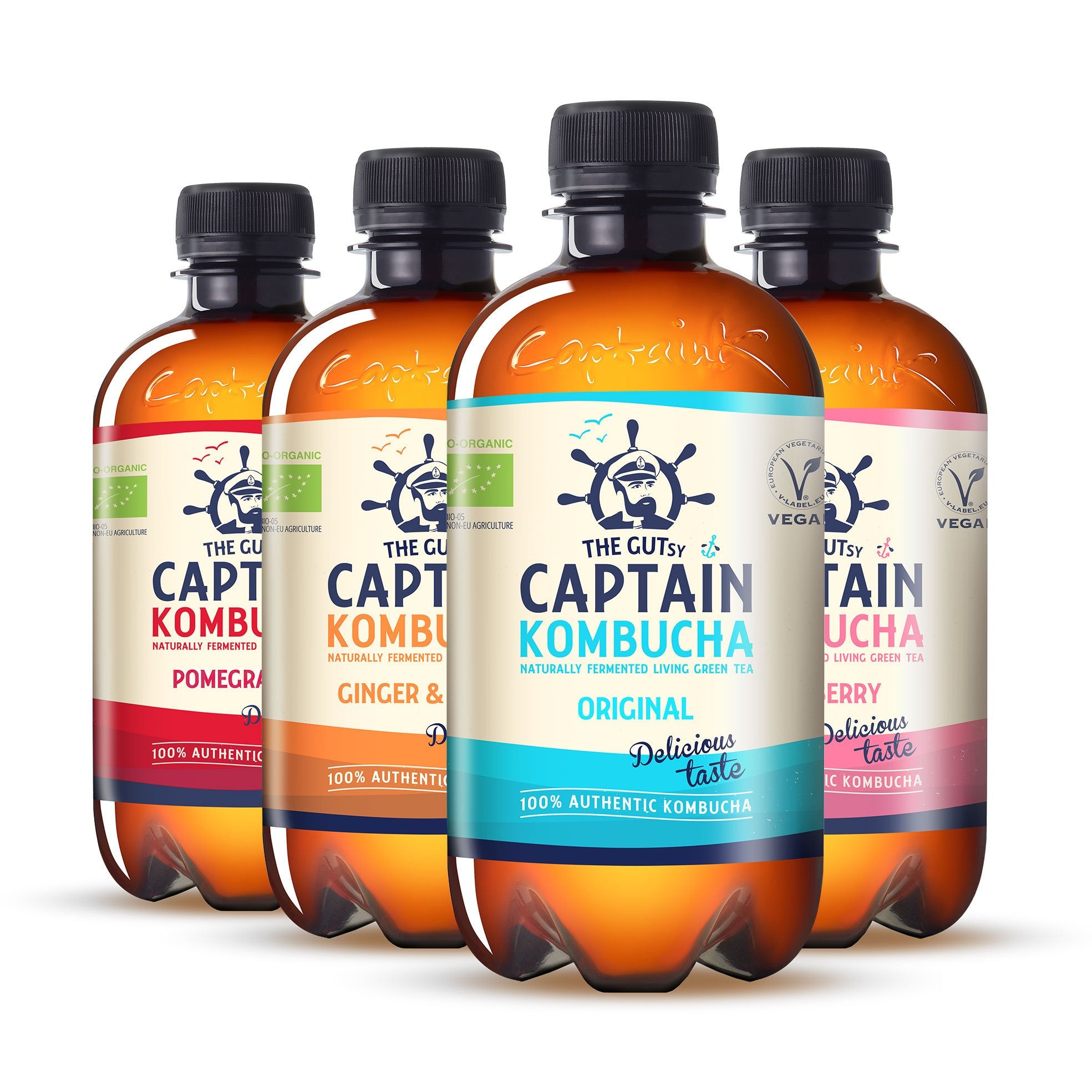 GUTsy Captain Kombucha - Probierpaket 4 x 400ml