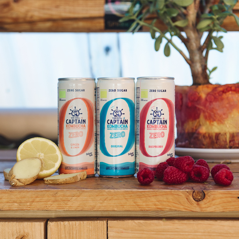 GUTsy Captain Kombucha Zero - Framboise CANs 20 x 250ml