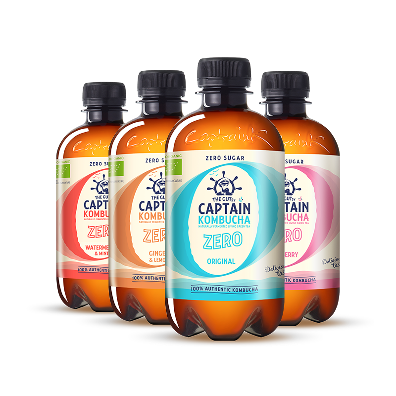 GUTsy Captain Kombucha Zero - Probierpaket 4 x 400ml