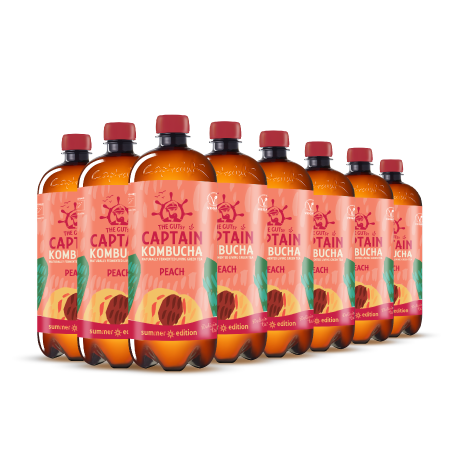GUTsy Captain Kombucha - Sommer Pfirsich 8 x 1L