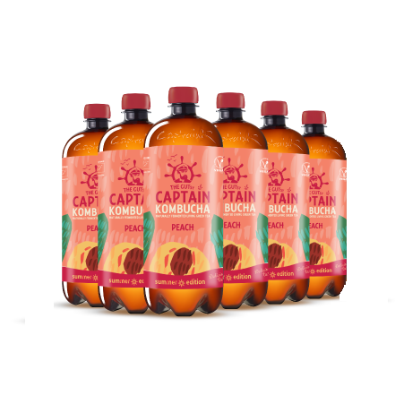GUTsy Captain Kombucha - Pêche d'été 6 x 1L
