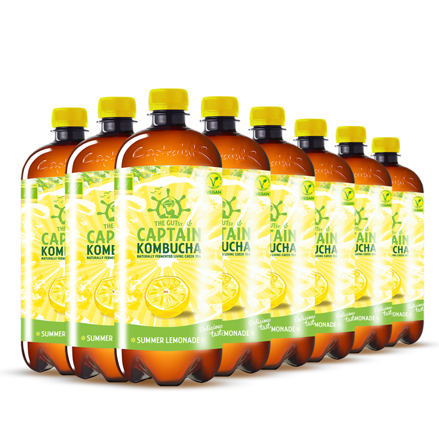 GUTsy Captain Kombucha - Sommer Limonade 8 x 1L