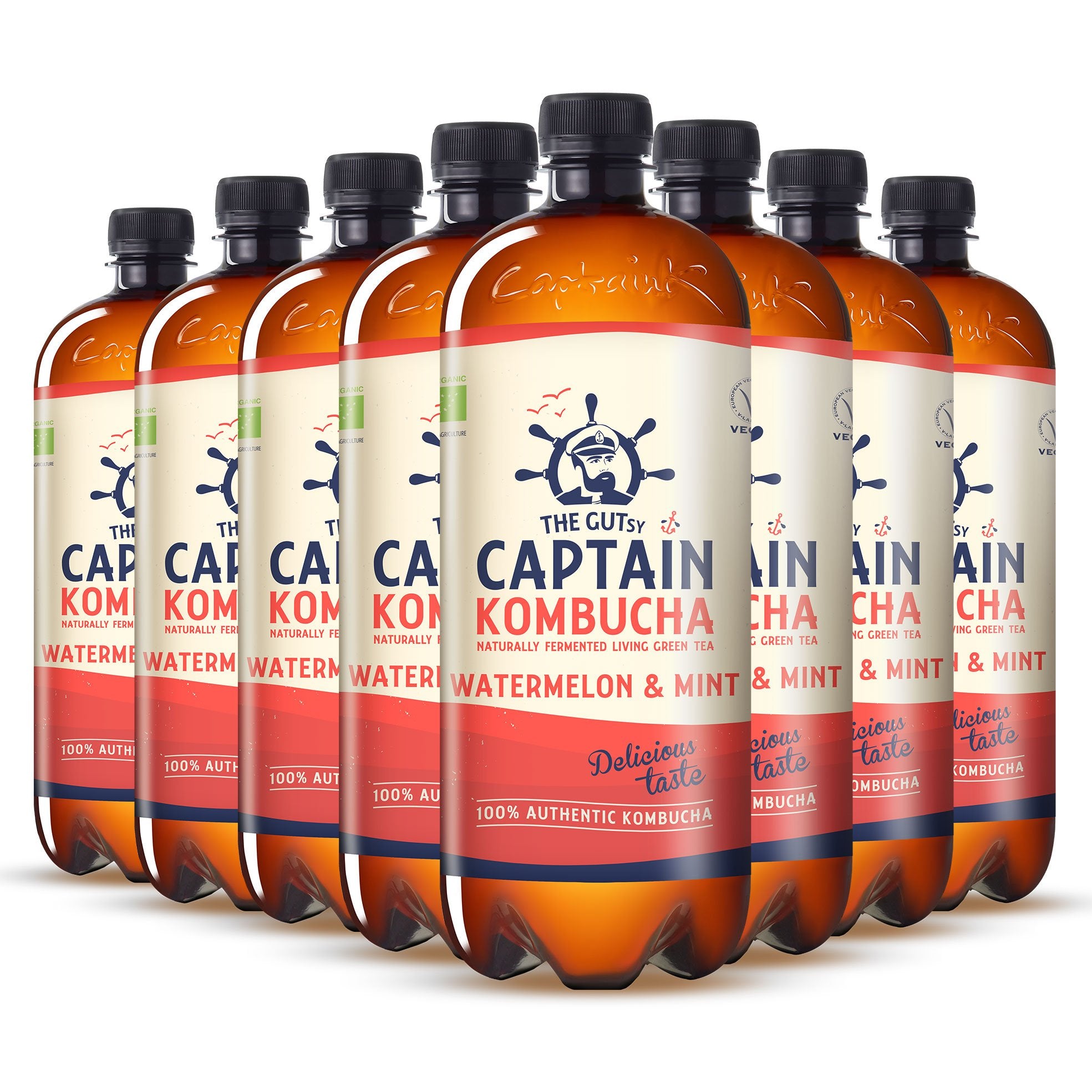 GUTsy Captain Kombucha - Wassermelone und Minze 8 x 1L
