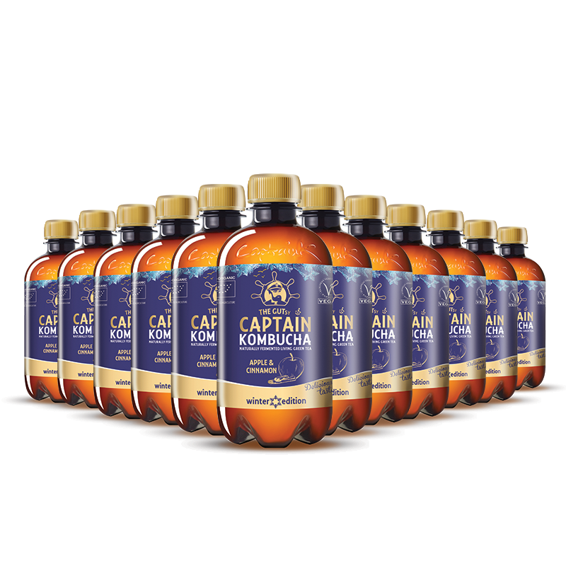 GUTsy Captain Kombucha - Apfel und Zimt - 12 x 400ml